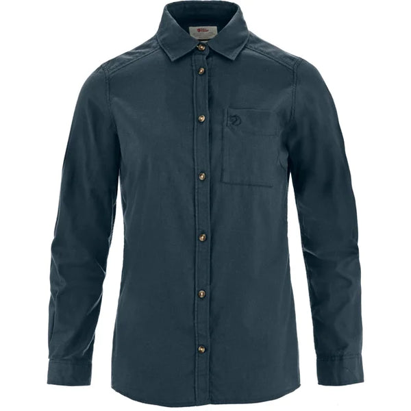 Övik Lite Flannel Shirt W Chalk White-Chestnut XXS