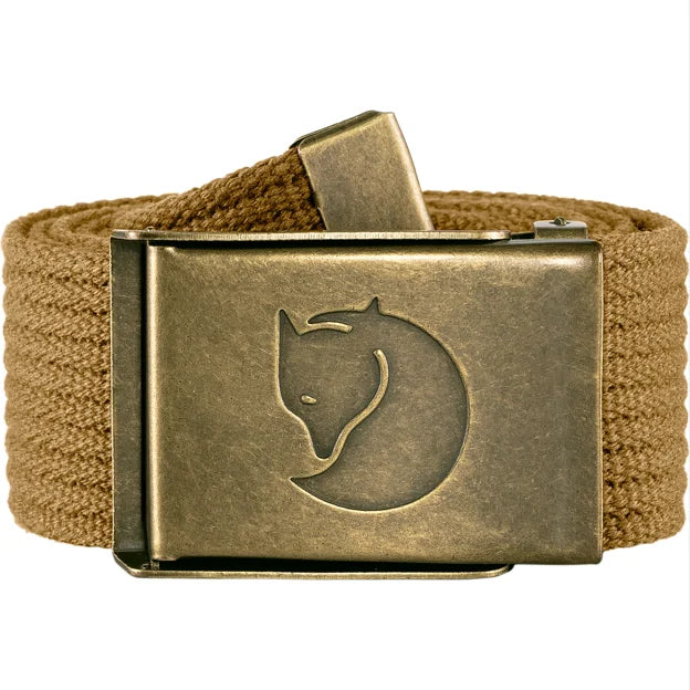 Canvas Brass Belt Black One Size