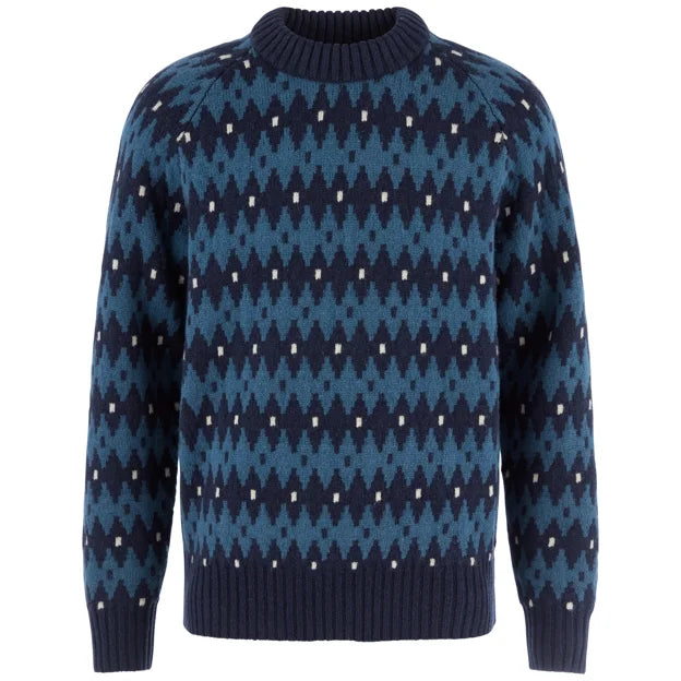 Övik Jacquard Knit M Light Beige-Dark Navy XS