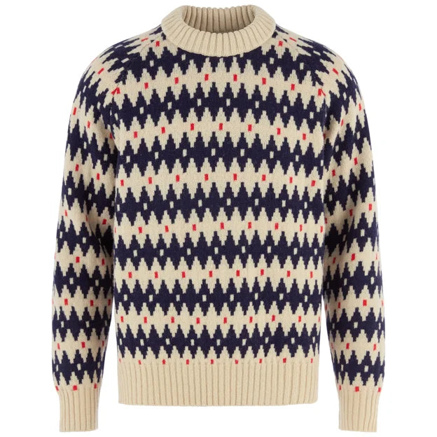 Övik Jacquard Knit M Light Beige-Dark Navy XS Main image