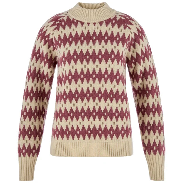 Övik Jacquard Knit W Light Beige-Mesa Purple XXS Main image