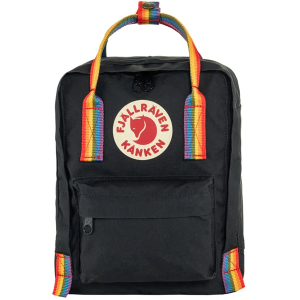 Kånken Rainbow Mini Black-Rainbow Pattern 7L