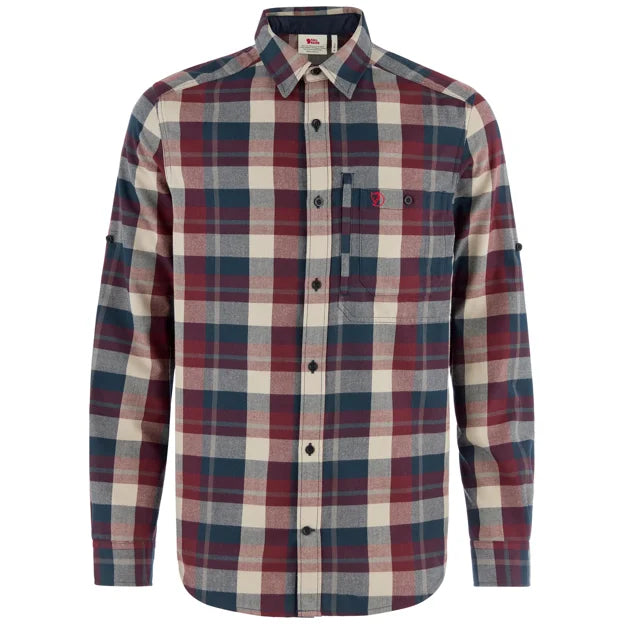 Fjällglim Regular Shirt M Wood Brown-Black Oak XS