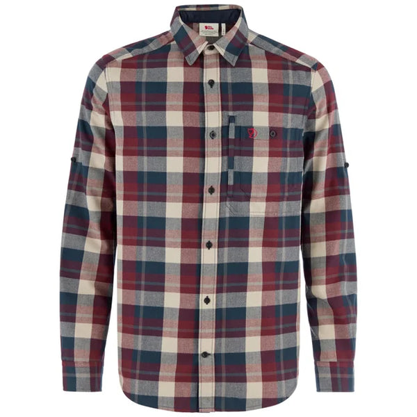 Fjällglim Regular Shirt M Wood Brown-Black Oak XS