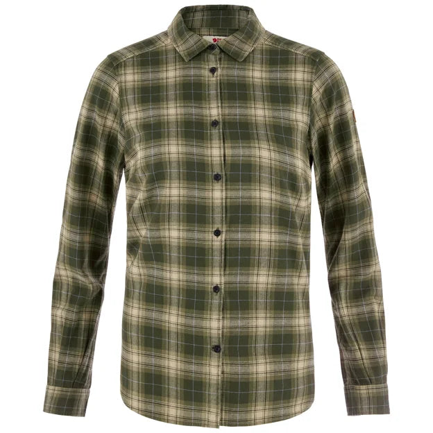 Övik Classic Flannel Shirt W Mais Yellow-Fossil XXS