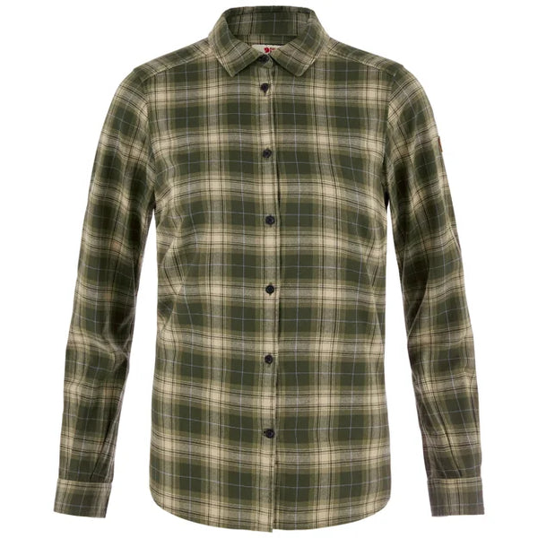 Övik Classic Flannel Shirt W Mais Yellow-Fossil XXS