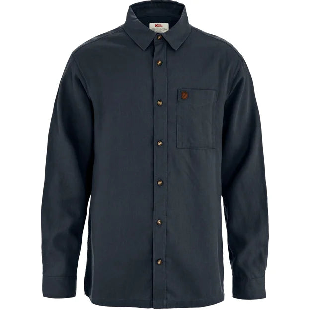 Övik Relaxed Hemp Shirt LS M Chalk White-Sand Stone XS