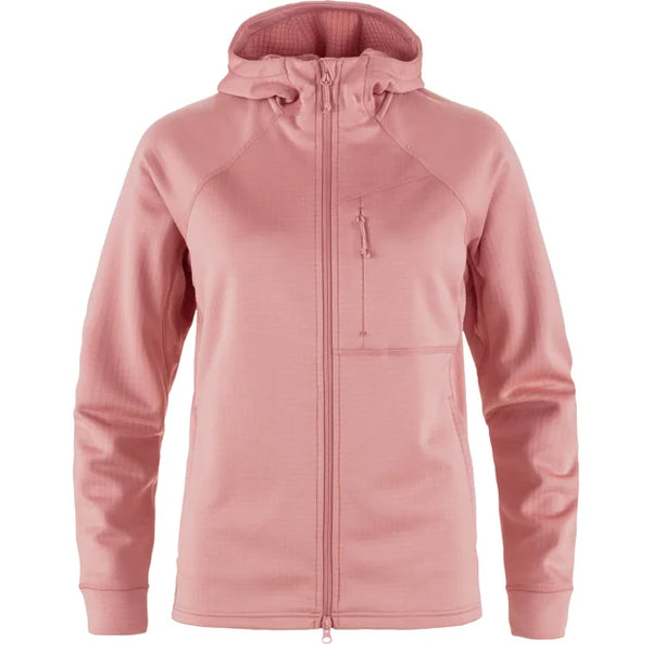 Abisko Grid Fleece Hoodie W Dusty Rose XXS