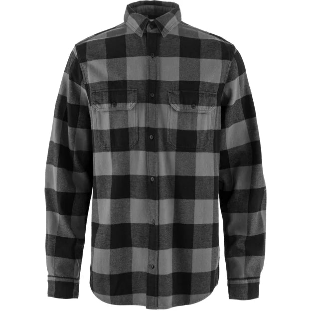 Övik Heavy Flannel Shirt M Dark Navy-Buckwheat Brown XS