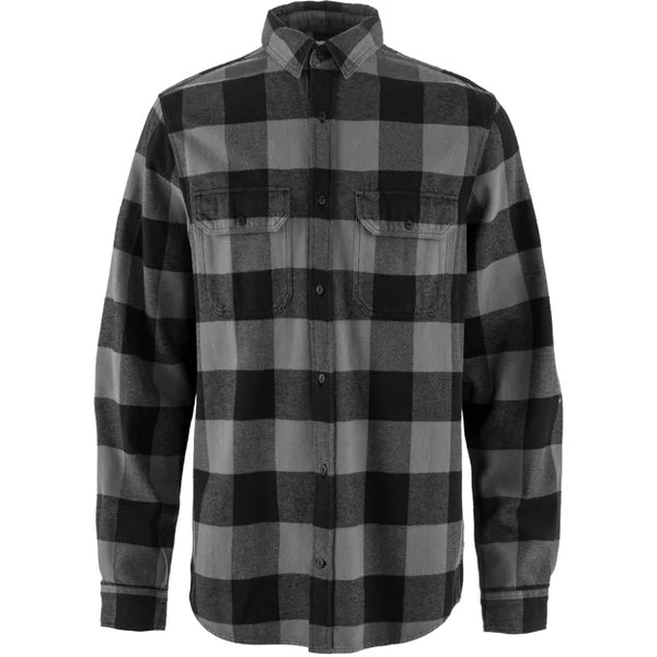 Övik Heavy Flannel Shirt M Dark Navy-Buckwheat Brown XS