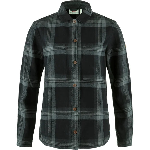 Singi Flannel Overshirt W Chalk White-Dune Beige XXS