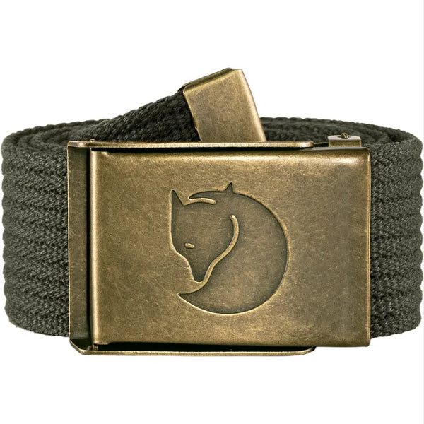 Canvas Brass Belt Black One Size
