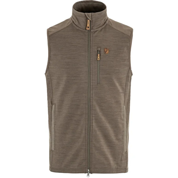 Keb Fleece Vest M Suede Brown XS