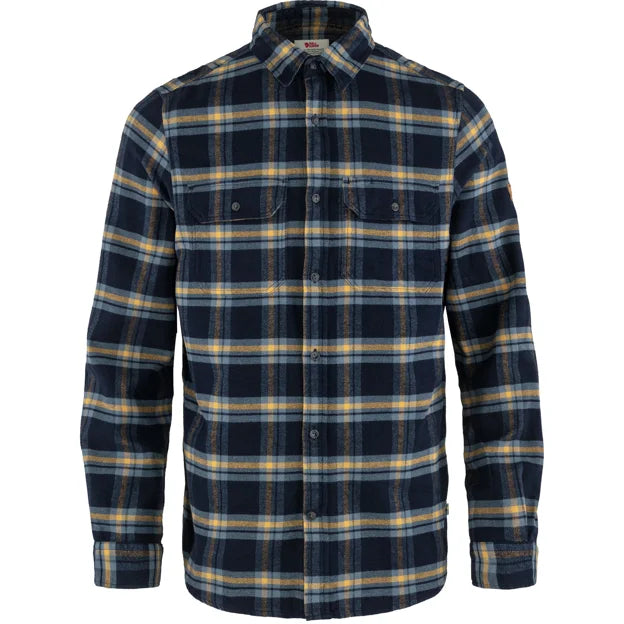 Övik Heavy Flannel Shirt M Dark Navy-Buckwheat Brown XS Main image