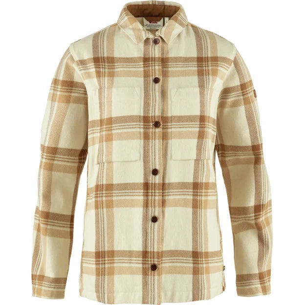 Singi Flannel Overshirt W Chalk White-Dune Beige XXS Secondary image