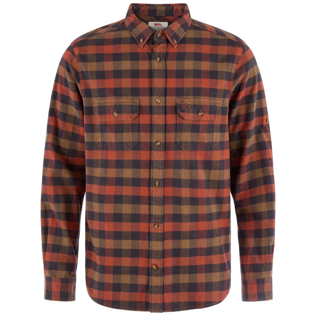 Skog Relaxed Shirt M Autumn Leaf-Wood Brown XS