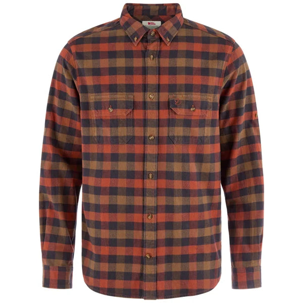 Skog Relaxed Shirt M Autumn Leaf-Wood Brown XS