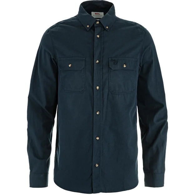 Övik Lite Flannel Shirt M Chalk White-Fossil XS