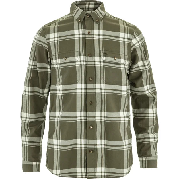 Övik Lite Flannel Shirt M Chalk White-Fossil XS