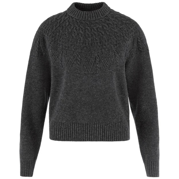 Övik Solid Jacquard Knit W Dark Grey XXS Main image
