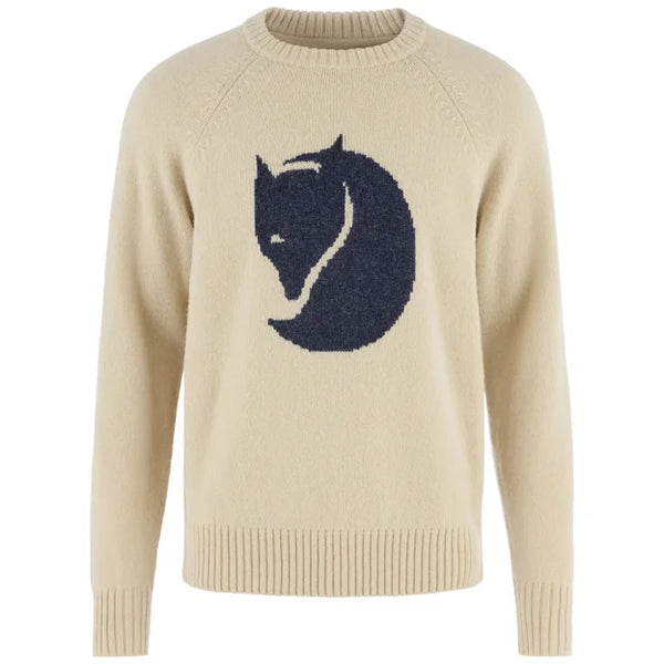 Fjällräven Logo Knit Sweater M Light Beige XS