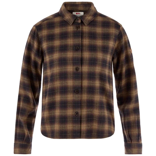 Övik Boxy Flannel Shirt W Eggshell-Lavender Mist XXS Secondary image