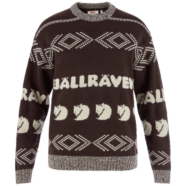 Fjällräven Jacquard Knit W Black Oak-Light Beige XXS Secondary image