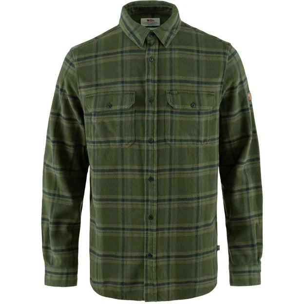 Övik Heavy Flannel Shirt M Dark Navy-Buckwheat Brown XS Secondary image