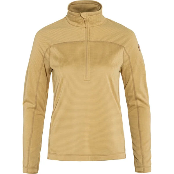 Abisko Lite Fleece Half Zip W Dune Beige XXS