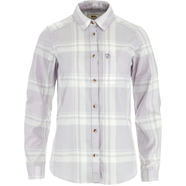 Övik Lite Flannel Shirt W Chalk White-Chestnut XXS