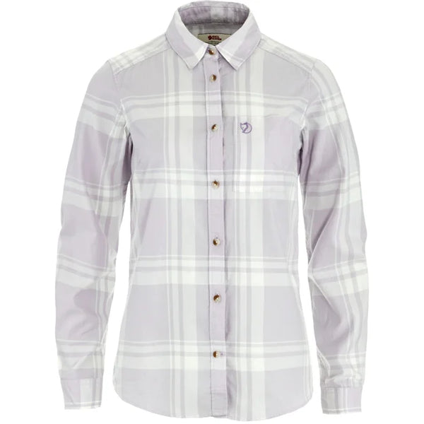 Övik Lite Flannel Shirt W Chalk White-Chestnut XXS