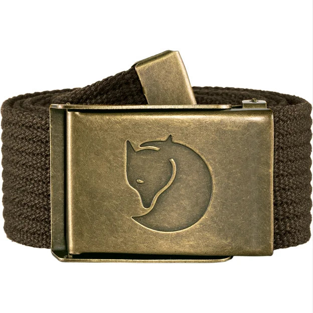 Canvas Brass Belt Black One Size