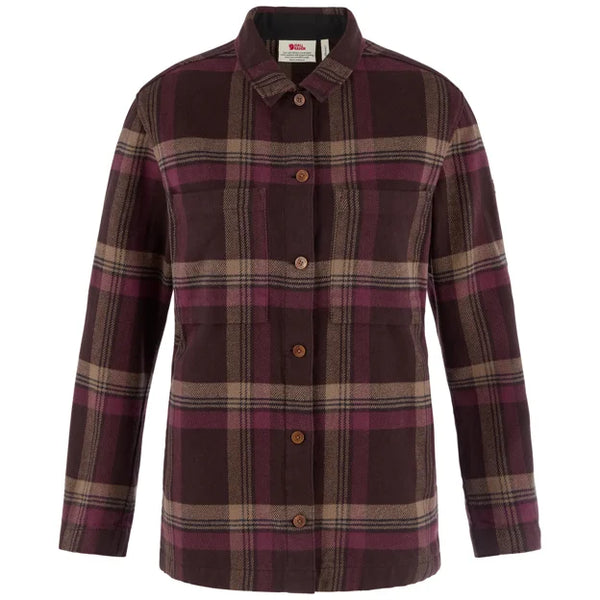 Singi Flannel Overshirt W Chalk White-Dune Beige XXS